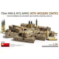 MiniArt 75 mm M48 & M72 Ammo w/Wooden Crates 1:35 (53078)