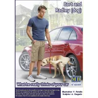   Master Box Bart and Radley (dog) What he really thinks of your car 1:24 (MB24049)