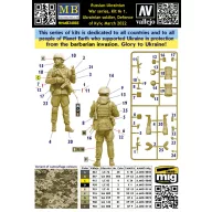   Master Box Ukrainian soldier,Defence of Kyiv,March 2022Russian-Ukrainian War series,Kit No 1:24 (MB24085)