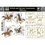   Master Box British and German cavalrymen,WWI era 1:35 (MB35184)