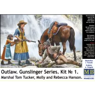   Master Box Outlow. Gunslinger series Kit No.1. Marshal Tom Tucker,Molly a.RebeccaHanson 1:35 (MB35203)