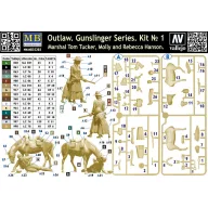   Master Box Outlow. Gunslinger series Kit No.1. Marshal Tom Tucker,Molly a.RebeccaHanson 1:35 (MB35203)