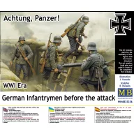   Master Box German Infantrymen before the attack. WWI era. Achtung, Panzer! 1:35 (35256)