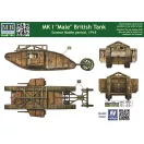 Master Box Mk I MaleBritish tank,Somme battle1916 1:72 (72001)