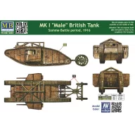   Master Box Mk I MaleBritish tank,Somme battle1916 1:72 (72001)