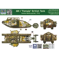   Master Box Mk IFemaleBritish tank,Somme battle 1916 1:72 (72002)