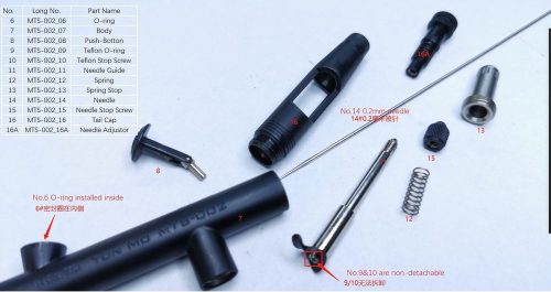 Meng Needle 0,2mm-YUN MO 0.2/0.3mm HIGH PRECISION AIRBRUSH  (MTS-002_14)