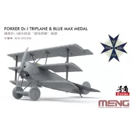   Meng Fokker Dr.I Triplane&Blue Max Medal(Lim.Edit,inc.one colle-class replic o.BlueMa 1:24 (QS-003s)