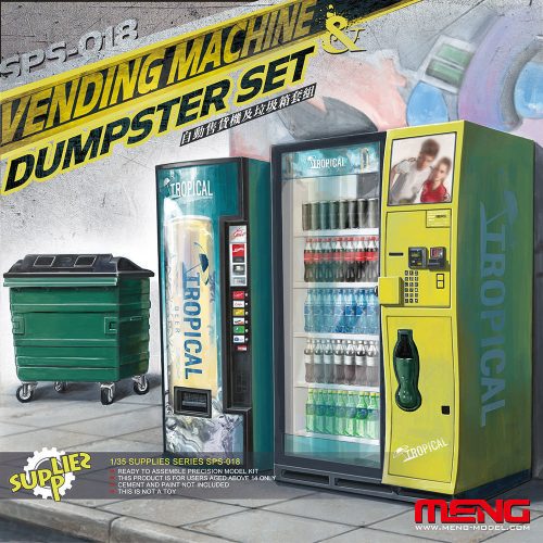Meng Vending Machine & Dumster Set 1:35 (SPS-018)