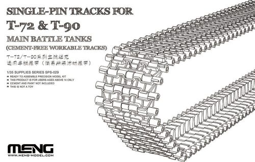 Meng Single-Pin Tracks for T-72 & T-90 Main Battle Tanks(Cement-Free workable 1:35 (SPS-029)