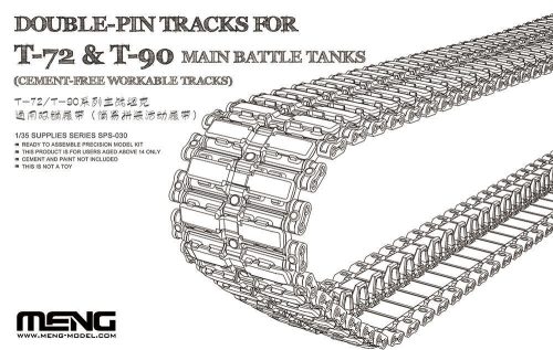 Meng Double-Pin Tracks for T-72 & T-90 Main Battle Tanks(Cement-Free Worka 1:35 (SPS-030)