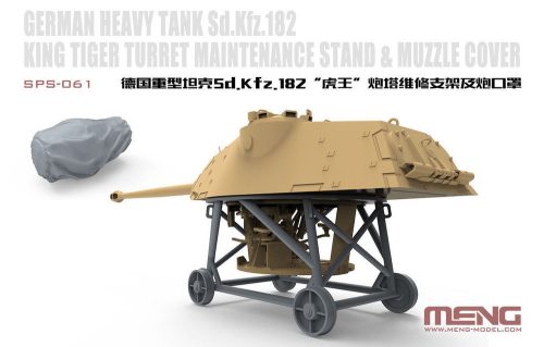 Meng German Heavy Tank Sd.Kfz.182 King Tiger Turret Maintenance Stand&Muzzle Cover(Resin 1:35 (SPS-061)