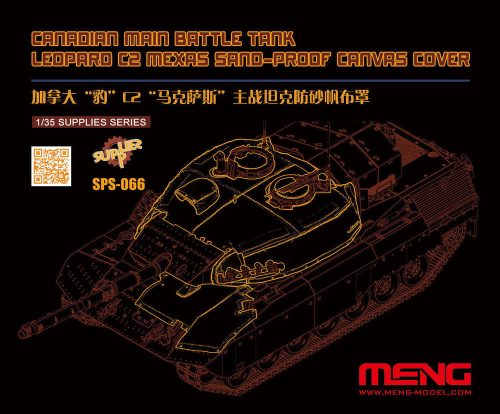Meng Canadian Main Battle Tank Leopard C2 MEXAS Sand-Proof Canvas Cover(Resin) 1:35 (SPS-066)