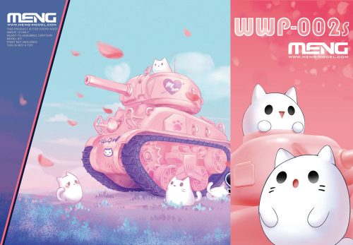 Meng M4A1 Sherman (CartoonModel,pink color incl.resin cartoon kitten figurines)  (WWP-002s)