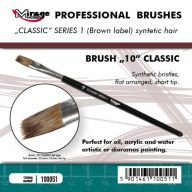   Mirage Hobby MIRAGE BRUSH FLAT HIGH QUALITY CLASSIC SERIES 1 size 10  (100051)
