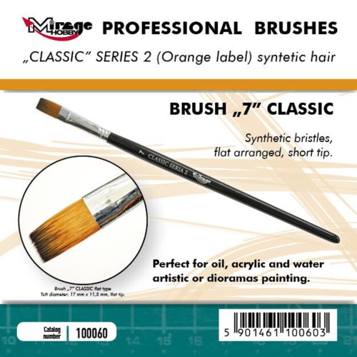 Mirage Hobby MIRAGE BRUSH FLAT HIGH QUALITY CLASSIC SERIES 2 size 7  (100060)