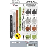   Mirage Hobby MIRAGE SANDING STICK OPTIMAL SET [4pcs/8 STAGES]  (100066)