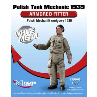  Mirage Hobby Polish Tank Mechanic 1939 Armored Fitter White Metal 1:35 (135003)