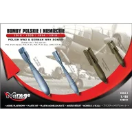   Mirage Hobby German WWI Bombs 1918-1939 & 1914-1918 1:48 (448001)