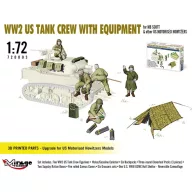   Mirage Hobby WW2 US TANK CREW WITH EQUIPMENT for M8 SCOTT & other US MOTORISED HOWITZERS 1:72 (720003)