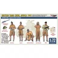   Mirage Hobby BRITISH TANK CREW, AFRICA 1941 Tankmen from 8th Regiment Royal Irish Hussars British 7th Armored Division „Desert Rats” 1:72 (720007)