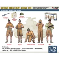   Mirage Hobby BRITISH TANK CREW, AFRICA 1941 Tankmen from 8th Regiment Royal Irish Hussars British 7th Armored Division „Desert Rats” 1:72 (720007)