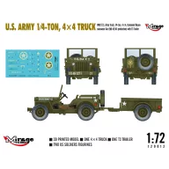 Mirage Hobby U.S. ARMY 1?4?TON, 4×4 TRUCK 1:72 (720012)