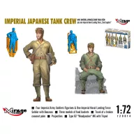   Mirage Hobby WW2 IMPERIAL JAPANESE TANK CREW + one Imperial Naval Landing Force Food Supplier 1:72 (720014)