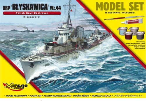Mirage Hobby ORPBlyskawica-wz.44(Polish Destroyer WWII)(Model Set) 1:400 (840091)