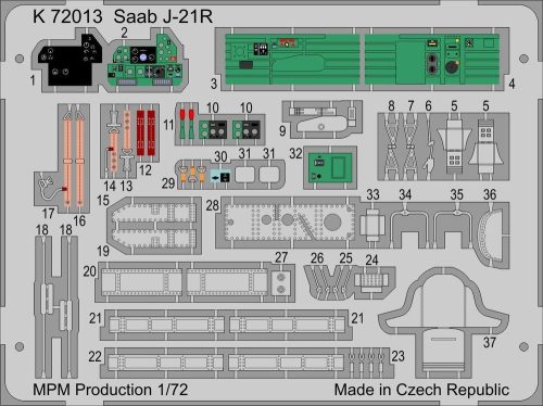 MPM SAAB J/A-21R 1:72 (100-K72013)