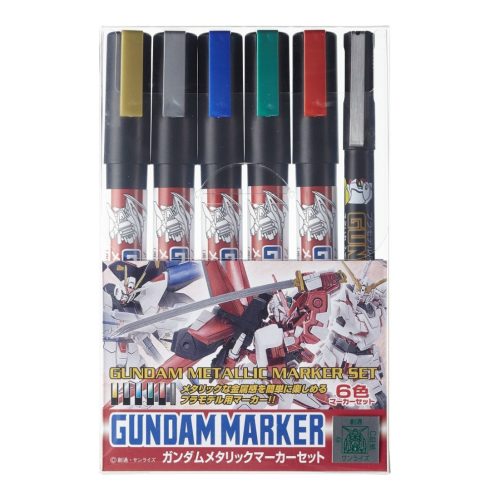 Gundam Marker Set Metallic Marker 6 Color AMS-121