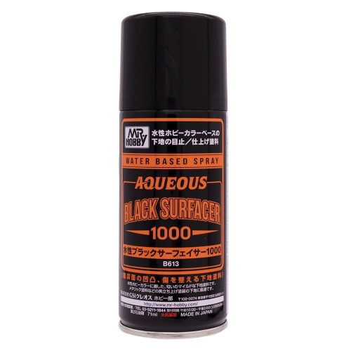 Aqueous Black Surfacer 1000 Spray (170 ml) B-613