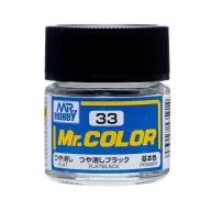 Mr. Color Paint C-033 Flat Black (10ml)