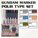 Gundam Marker Set Pouring Inking Pen 6 Color GMS-122