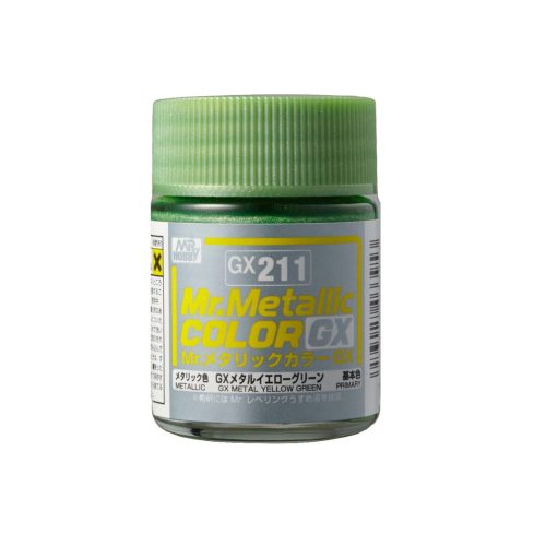 Mr. Color GX Paint (18 ml) Metal Yellow Green GX-211