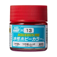 Aqueous Hobby Color Paint (10 ml) Flat Red H-013