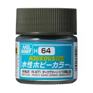 Aqueous Hobby Color Paint (10 ml) RLM71 Dark Green H-064