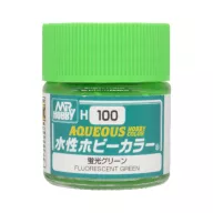 Aqueous Hobby Color Paint (10 ml) Fluorescent Green H-100