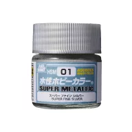 Aqueous Super Metallic (10 ml) Superfine Silver HSM-01