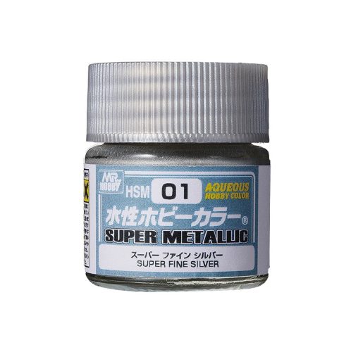 Aqueous Hobby Super Metallic Colors (10 ml) Superfine Silver HSM-01