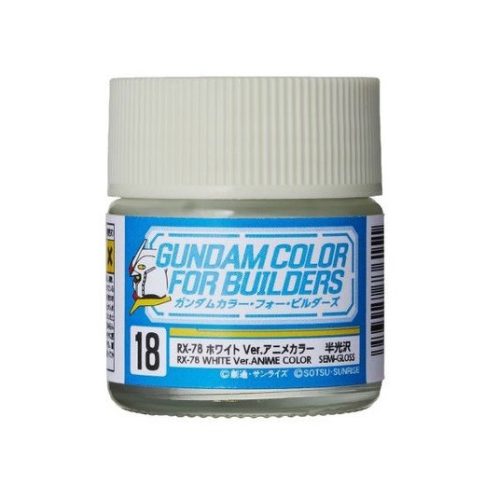 Gundam Color Paint For Builders (10ml) RX-78 WHITE Ver. (UG-18)