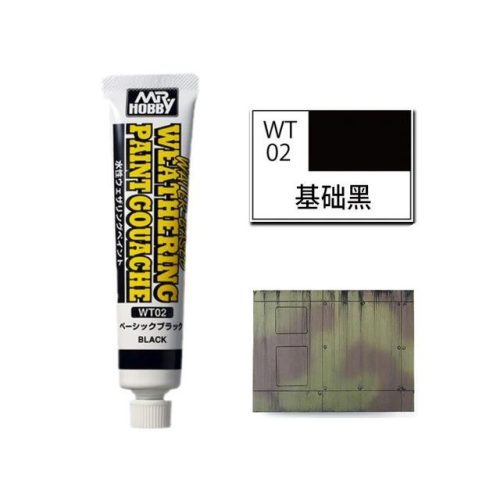 Weathering Paint Gouache Black - Water-based (20 ml) WT-02