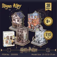   CubicFun Harry Potter Diagon Alley Set/4 3D Puzzle Abszol út DS1009h