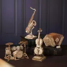 Robotime Magic Cello Lasercut wood model - Varázslatos cselló AMK63