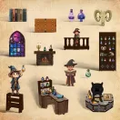 Alchemy Master Book Nook 3D model - Varázsló tanoncok kuckója Könyvtámasz