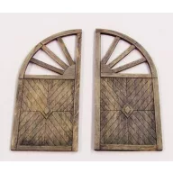 Plus Model Wooden gate - round 1:35 (431)