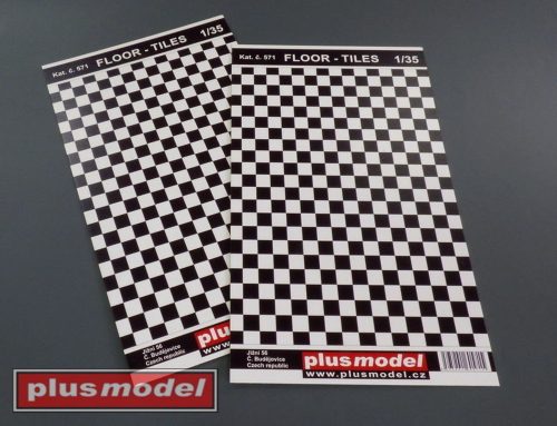 Plus Model Floor tiles black and white 1:35 (571)