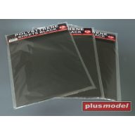 Plus Model Polystyrene sheets black 0,5 big (579)