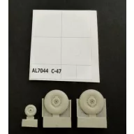 Plus Model C-47 Skytrain wheels with cover 1:72 (AL7044)