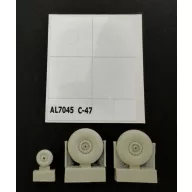 Plus Model C-47 Skytrain wheels without cover 1:72 (AL7045)